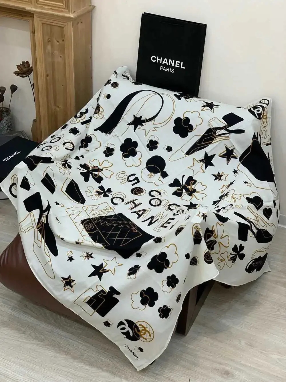 CHANEL Playful Motif Lightweight Scarf